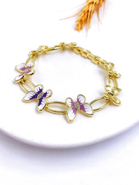 Picture of Fast Selling Platinum Plated Enamel Bracelets & Bangle Factory Direct Supply