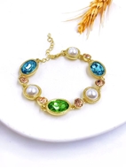 Show details for Pretty Artificial Pearl Gold Plated Fashion Bracelet
